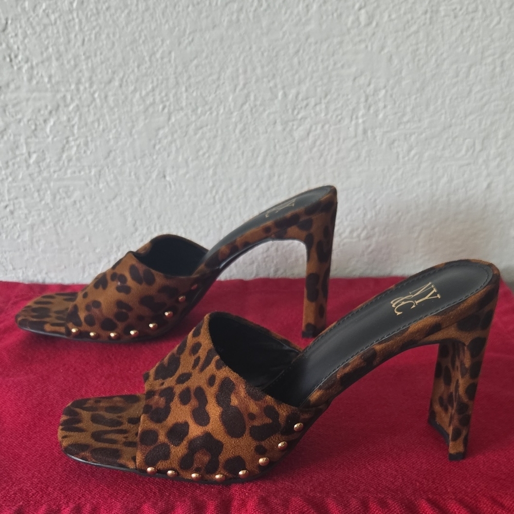 New York & Company Brown Leopard Heels
